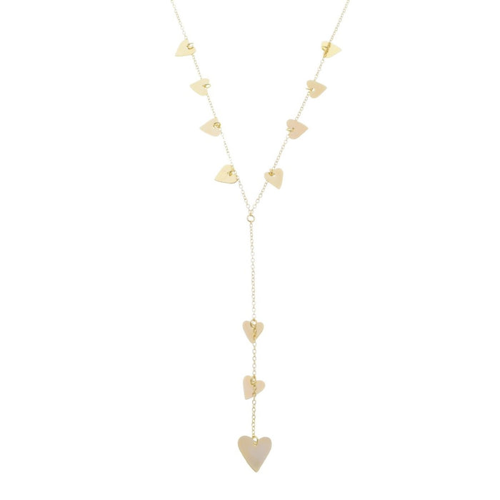 Colar Gravatinha Corações Piuka Vintage Folheado a Ouro 18k