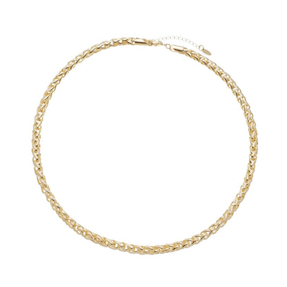 Colar Paola Malha Peruana Folheado a Ouro 18k