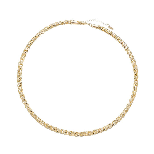 Colar Paola Malha Peruana Folheado a Ouro 18k