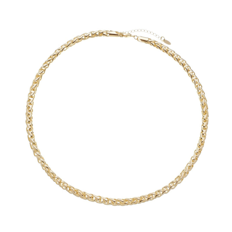 Colar Paola Malha Peruana Folheado a Ouro 18k