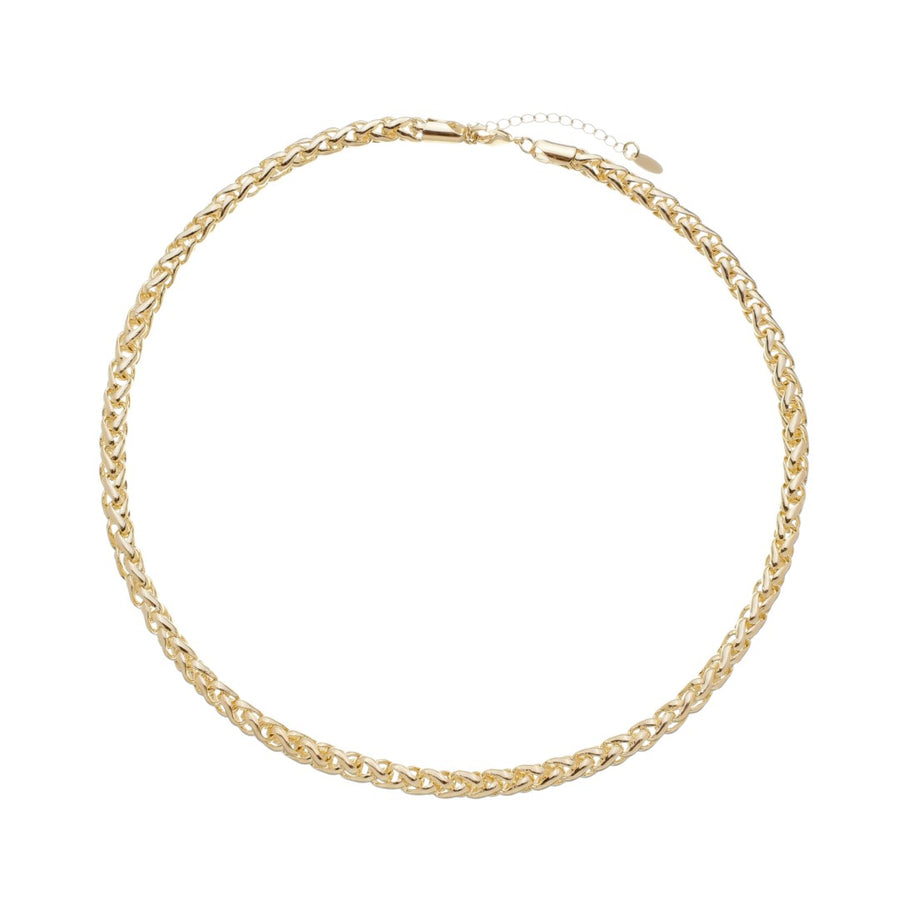 Colar Paola Malha Peruana Folheado a Ouro 18k