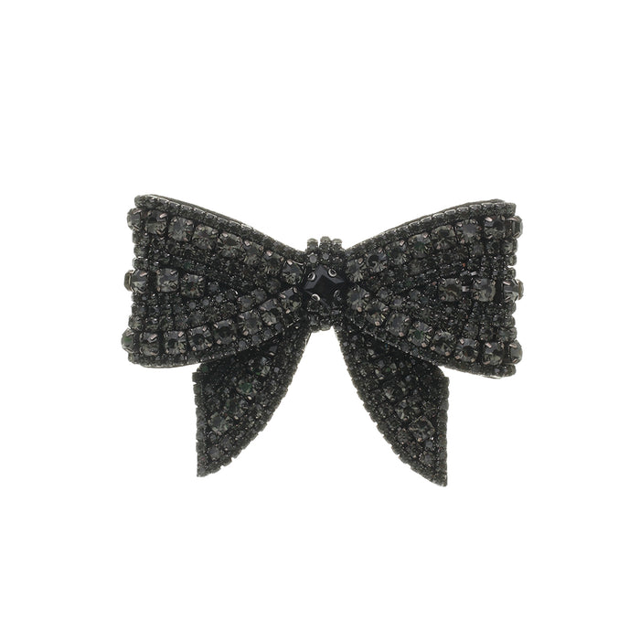 Laço de Cabelo Flávia Bordado Strass Black Diamond