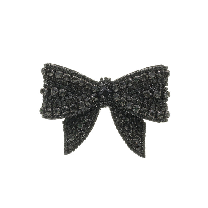 Laço de Cabelo Flávia Bordado Strass Black Diamond
