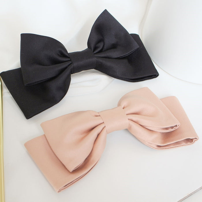 Laço de Cabelo Lais Crepe Acetinado Rose