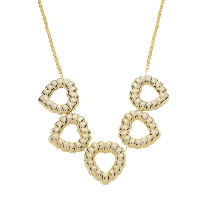 Colar Lucy Coração Elos Vintage Dourado