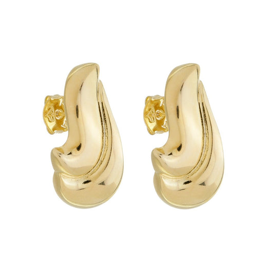 Brinco Orgânico Giorgia Folheado a Ouro 18k