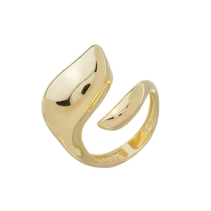 Anel Orgânico Giorgia Folheado a Ouro 18k