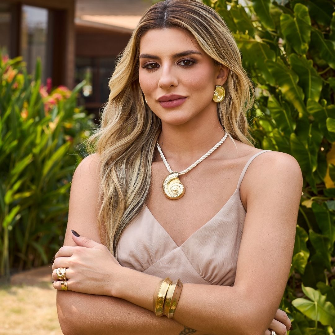 Brinco Valentina Concha Folheado a Ouro 18k