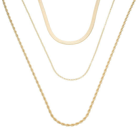 Mix de Colares Fernanda Folheado a Ouro 18k