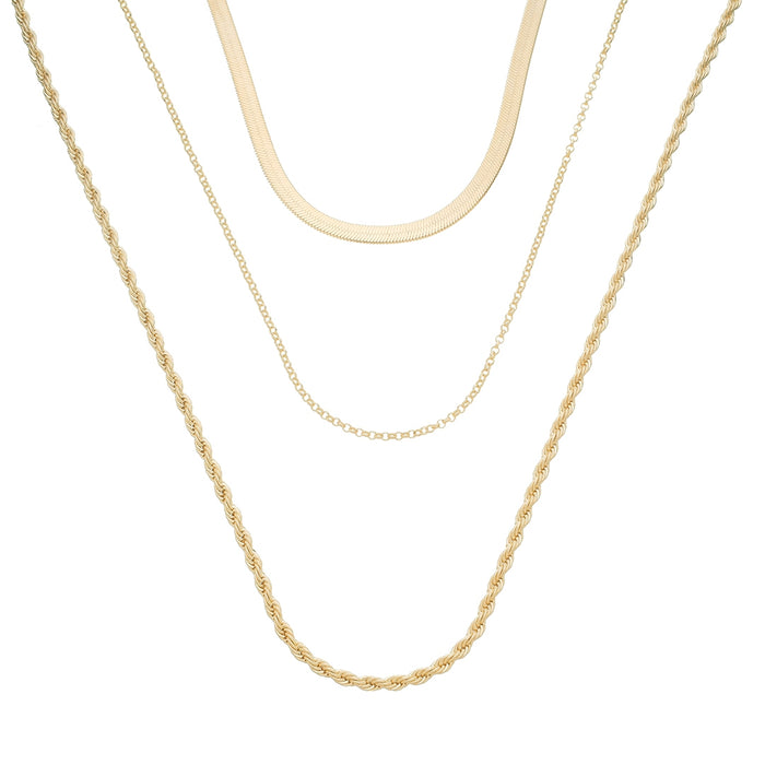 Mix de Colares Fernanda Folheado a Ouro 18k