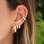 Brinco Argola P Sabrina Folheada a Ouro 18k