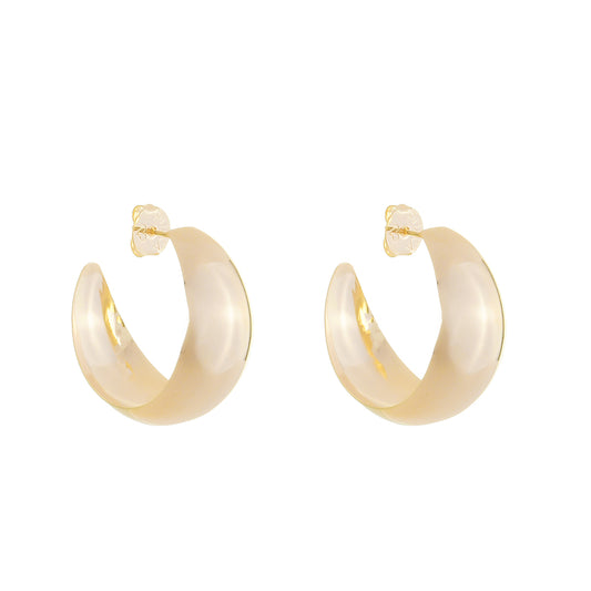 Brinco Argola M Sabrina Folheada a Ouro 18k