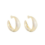 Brinco Argola G Sabrina Folheada a Ouro 18k