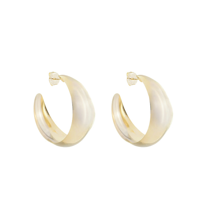 Brinco Argola G Sabrina Folheada a Ouro 18k
