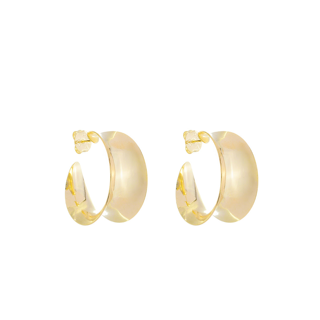 Brinco Argola Vintage M Hellen Folheada a Ouro 18k