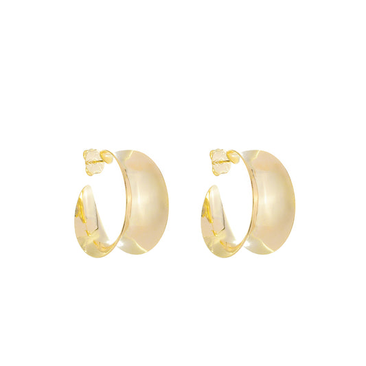 Brinco Argola Vintage M Hellen Folheada a Ouro 18k