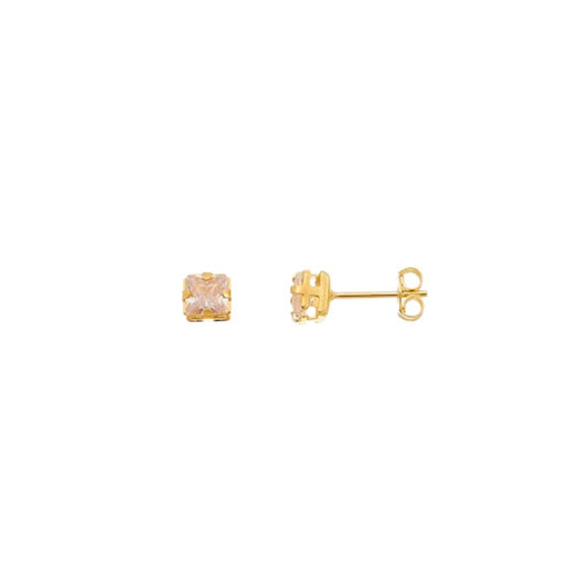 Brinco Ponto de Luz P Sofia Zircônia Cristal Folheado a Ouro 18k