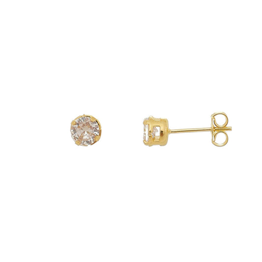 Brinco Ponto de Luz M Sofia Zircônia Cristal Folheado a Ouro 18k