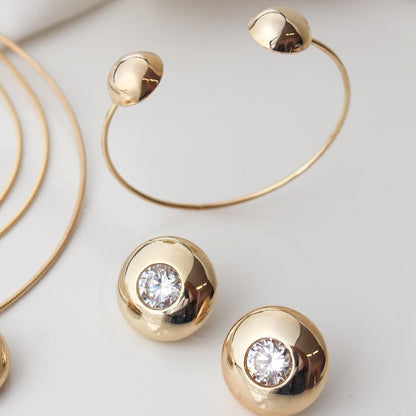 Bracelete Natália Fio Bola Folheado a Ouro 18k