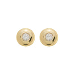 Brinco Botão Chiara Zircônia Folheado a Ouro 18k