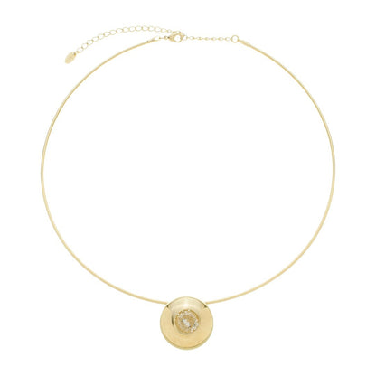 Choker Chiara Botão Zircônia Folheado a Ouro 18k