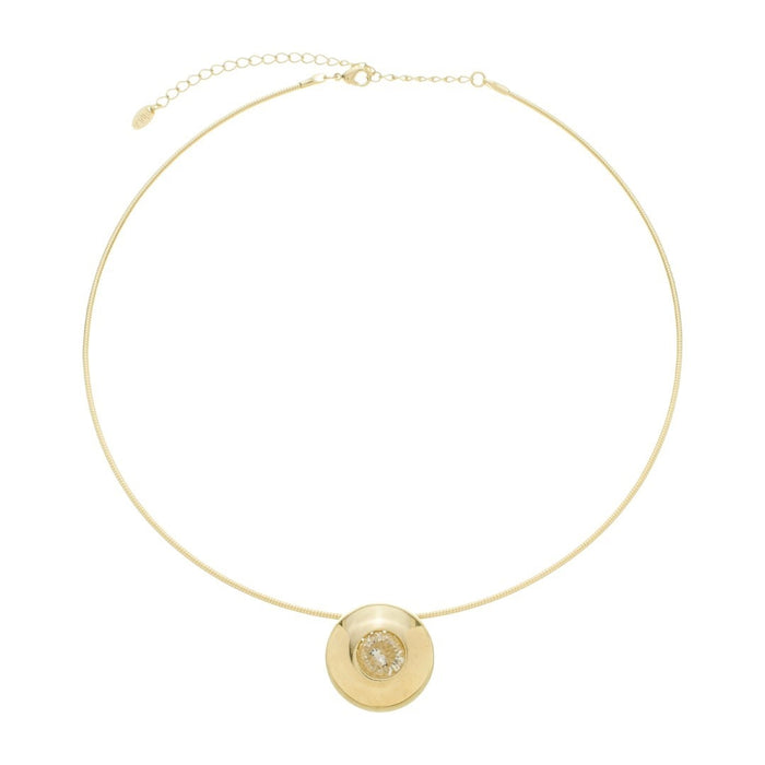 Choker Chiara Botão Zircônia Folheado a Ouro 18k