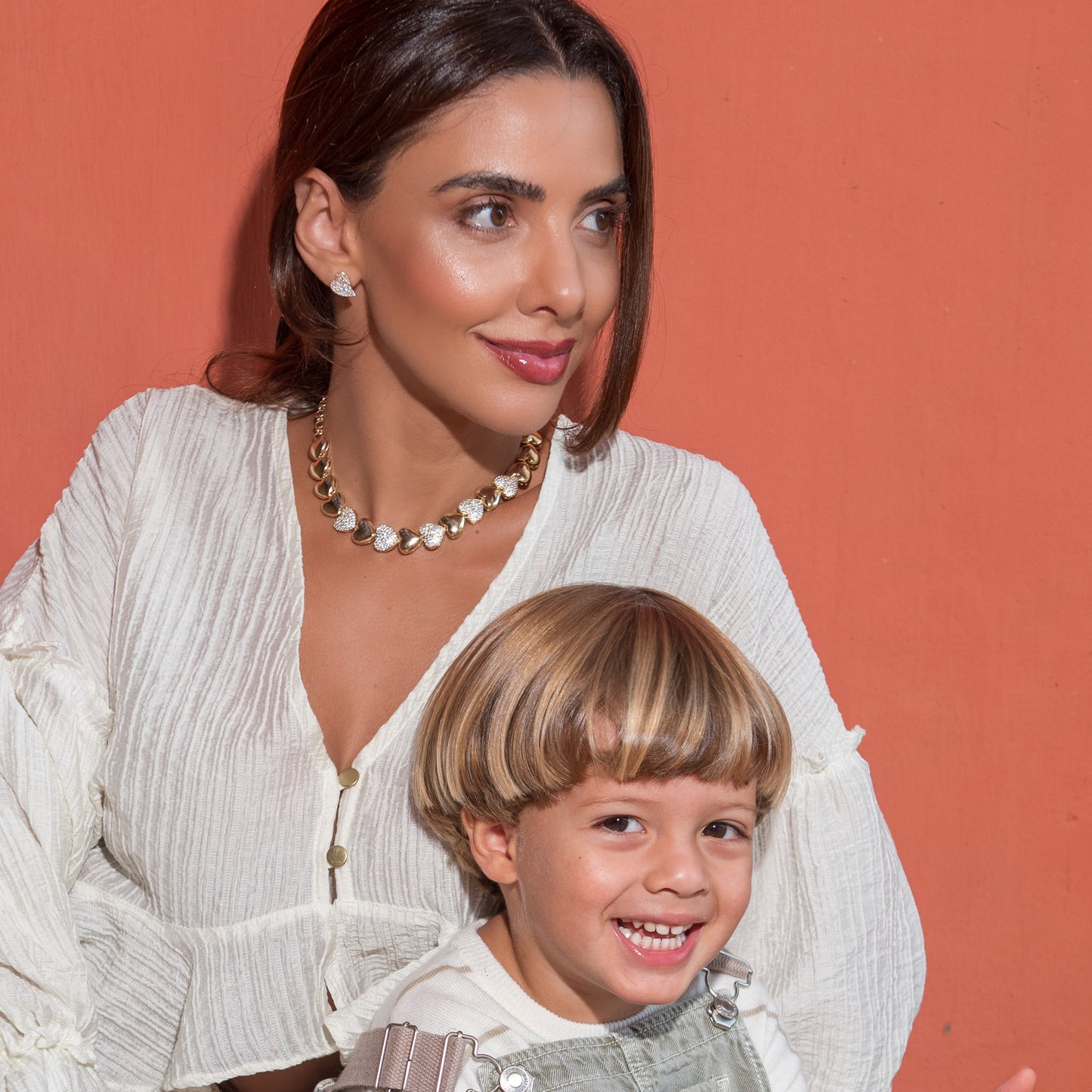 Colar de Coração Juline Zircônias Folheado a Ouro 18k