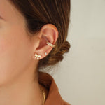 Trio de Brincos Jude Lacinho Ponto de Luz Zircônias Folheado a Ouro 18k