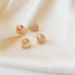 Kit 2 Brincos Argolinhas Emma Zircônias Folheado a Ouro 18k