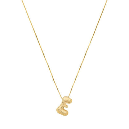 Colar com Letra Inicial Bold Folheado a Ouro 18k
