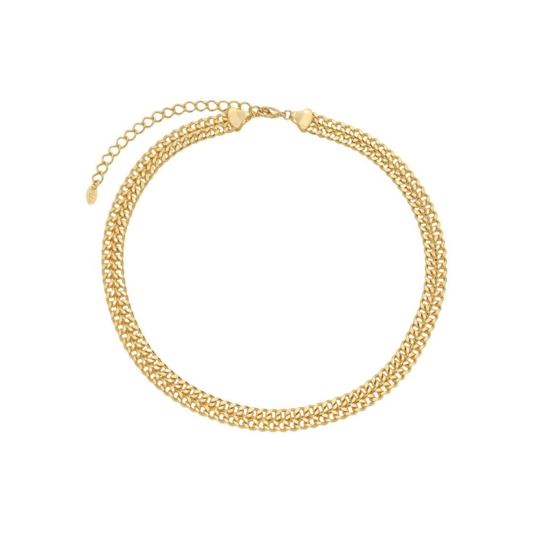 Colar Malha Karla Folheado a Ouro 18k