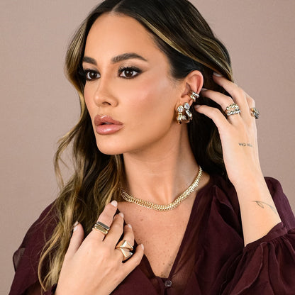 Colar Malha Karla Folheado a Ouro 18k