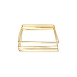 Mix de Pulseiras Quadradas Larissa Folheado a Ouro 18k