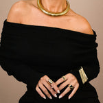 Mix de Pulseiras Quadradas Larissa Folheado a Ouro 18k