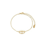 Pulseira Zoe Olho Grego Folheada Ouro 18k