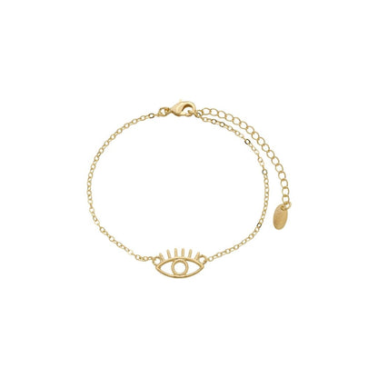 Pulseira Zoe Olho Grego Folheada Ouro 18k