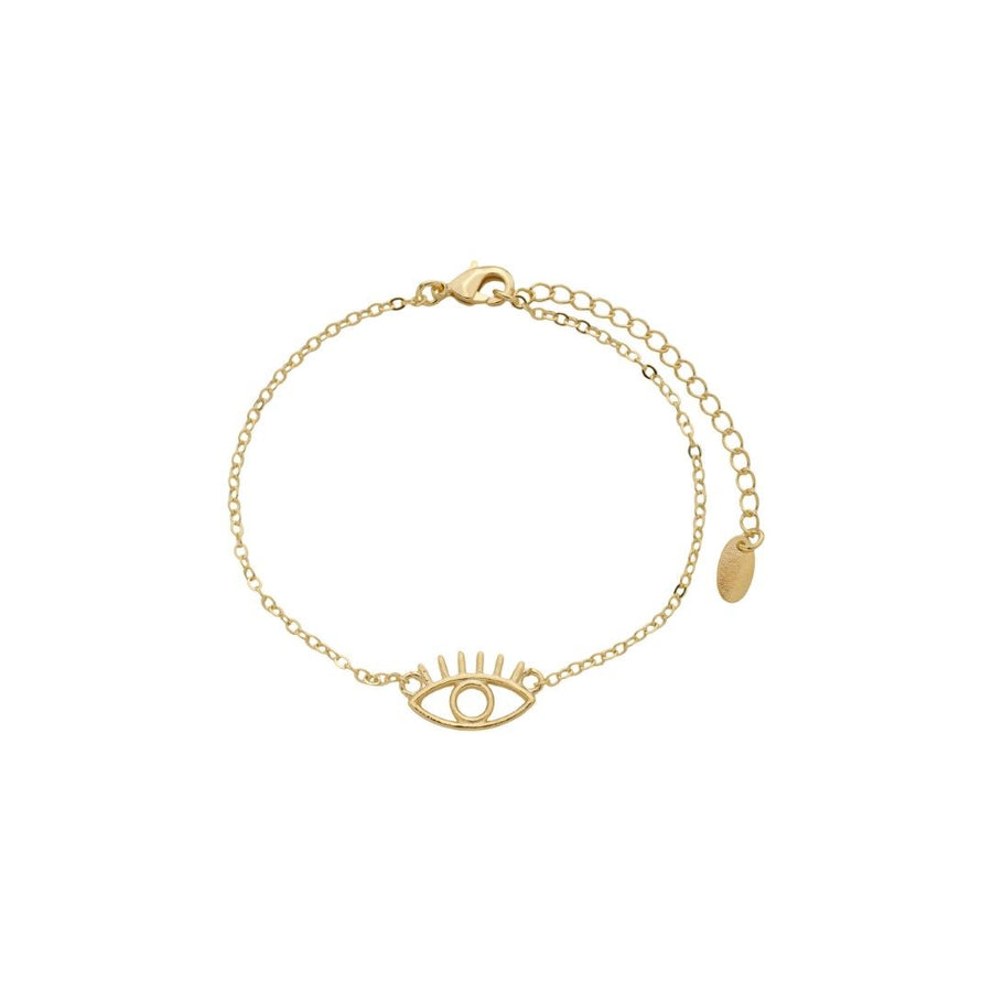 Pulseira Zoe Olho Grego Folheada Ouro 18k