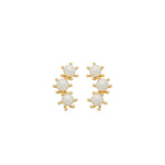 Brinco Ear Cuff Luiza Pérolas Folheado a Ouro 18k