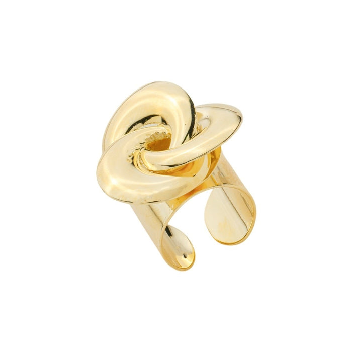 Anel Ajustável Orgânico Nora Folheado à Ouro 18k