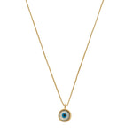 Colar Cleo Mini Olho Grego Madrepérola Folheado a Ouro 18k