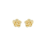 Brinco Aurora Rosa Metal Folheado a Ouro 18k