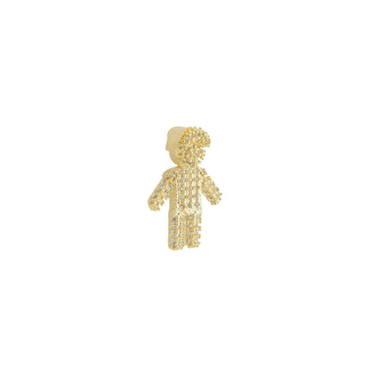 Pingente Menino Zircônias Folheado a Ouro 18k