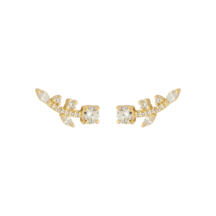 Brinco Ear Cuff July Zircônias Folheado a Ouro 18k