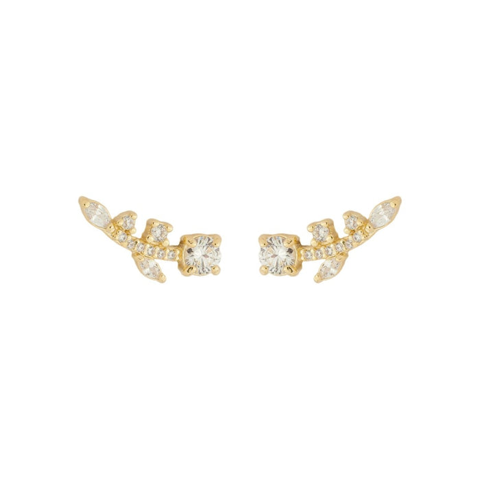 Brinco Ear Cuff July Zircônias Folheado a Ouro 18k