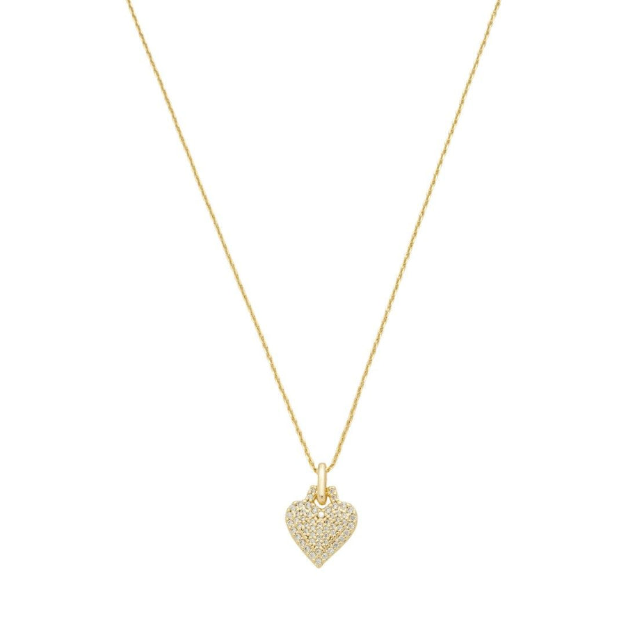 Colar Mia Pingente Coração Zircônias Folheado a Ouro 18k