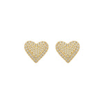 Brinco Mia Coração Zircônias Folheado a Ouro 18k