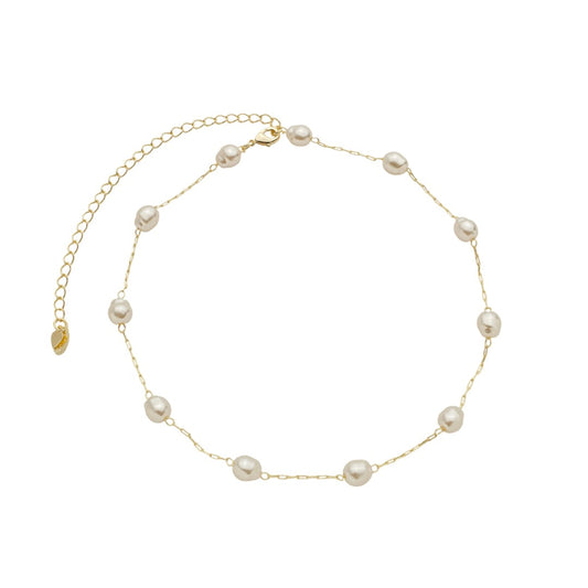 Choker de Pérolas de Água Doce Lara Folheado a Ouro 18k
