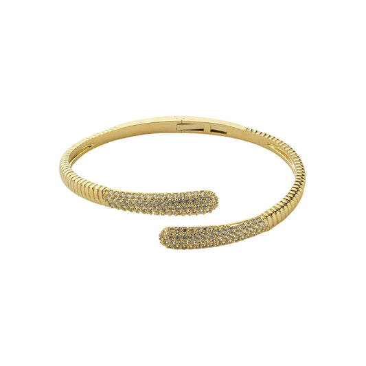 Bracelete Camila Articulado Zircônias Folheado a Ouro 18k