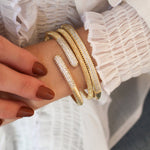Bracelete Camila Articulado Zircônias Folheado a Ouro 18k - Piuka