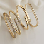 Bracelete Camila Articulado Zircônias Folheado a Ouro 18k - Piuka